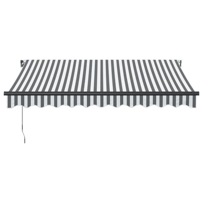 Manual Retractable Awning Anthracite&White 300x250 cm