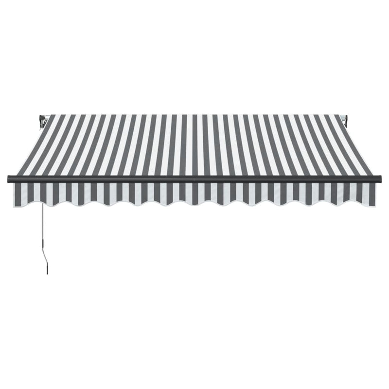 Manual Retractable Awning Anthracite&White 300x250 cm