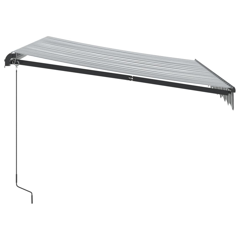 Manual Retractable Awning Anthracite&White 300x250 cm