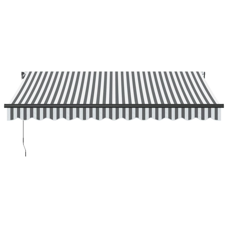 Manual Retractable Awning Anthracite&White 350x250 cm