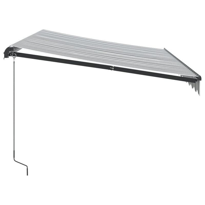 Manual Retractable Awning Anthracite&White 350x250 cm