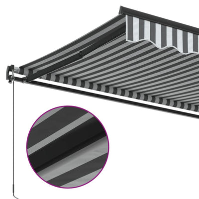 Manual Retractable Awning Anthracite&White 350x250 cm