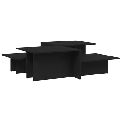 Coffee Tables 2 pcs Black Engineered Wood