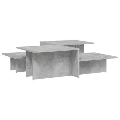 Coffee Tables 2 pcs Concrete Grey Engineered Wood