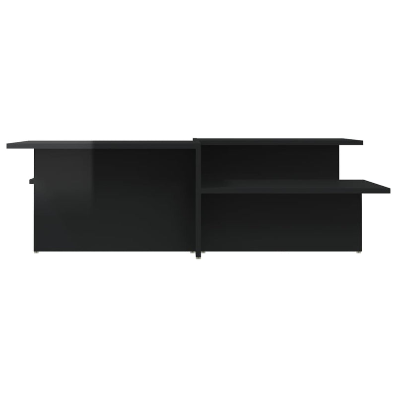 Coffee Tables 2 pcs High Gloss Black Engineered Wood