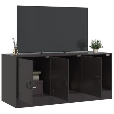 TV Cabinet Black 99x39x44 cm Steel