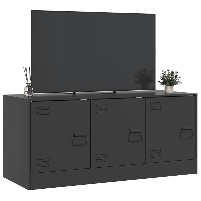 TV Cabinet Black 99x39x44 cm Steel