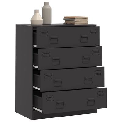 Sideboard Black 67x39x83 cm Steel