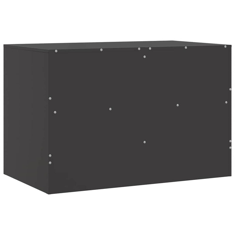 TV Cabinets 2 pcs Black 67x39x44 cm Steel