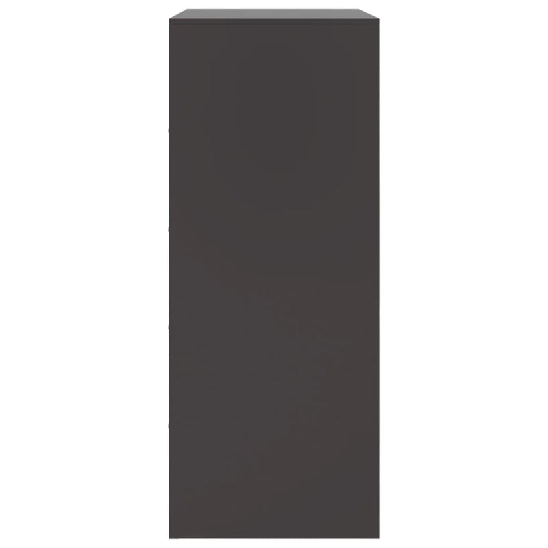 Highboard Black 67x39x95 cm Steel
