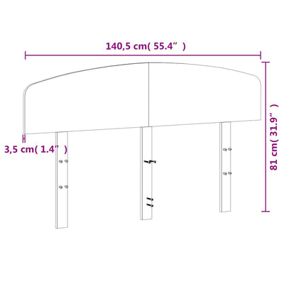 Headboard 135 cm Solid Wood Pine