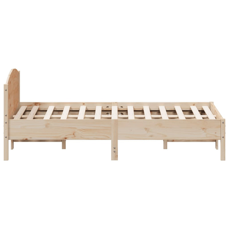 Bed Frame without Mattress 135x190 cm Solid Wood Pine