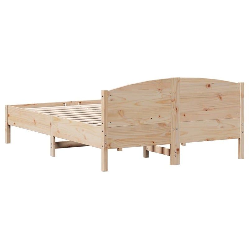 Bed Frame without Mattress 135x190 cm Solid Wood Pine