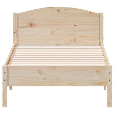 Bed Frame without Mattress 90x190 cm Solid Wood Pine