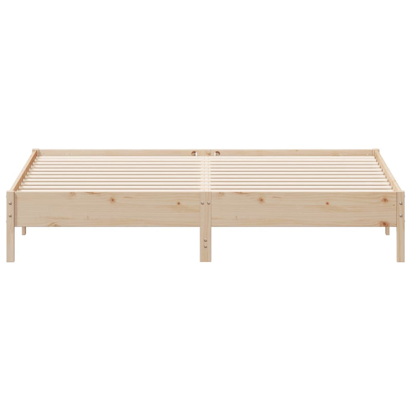 Bed Frame 183x203 cm King Size Solid Wood Pine