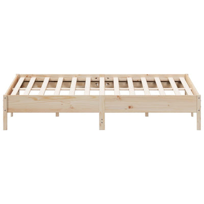 Bed Frame 183x203 cm King Size Solid Wood Pine