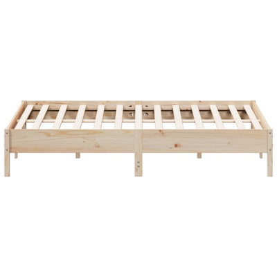 Bed Frame without Mattress 183x203 cm King Solid Wood Pine