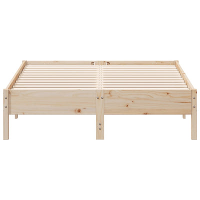 Bed Frame without Mattress 135x190 cm Solid Wood Pine