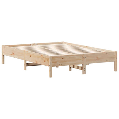 Bed Frame without Mattress 135x190 cm Solid Wood Pine