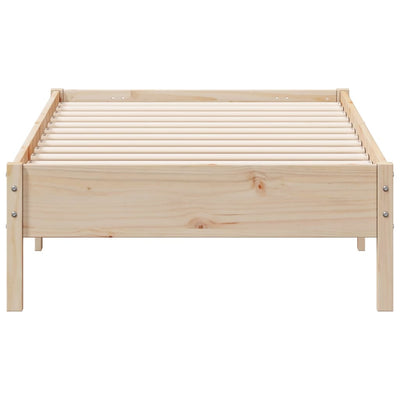 Bed Frame without Mattress 90x190 cm Solid Wood Pine