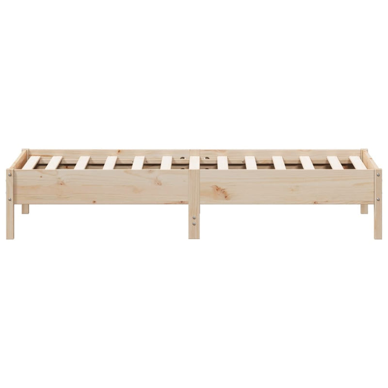 Bed Frame without Mattress 90x190 cm Solid Wood Pine