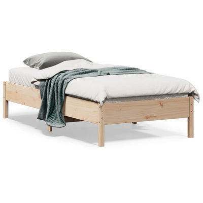 Bed Frame without Mattress 90x190 cm Solid Wood Pine