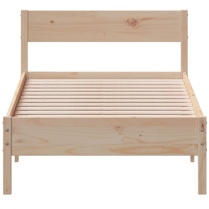 Bed Frame without Mattress 90x190 cm Solid Wood Pine