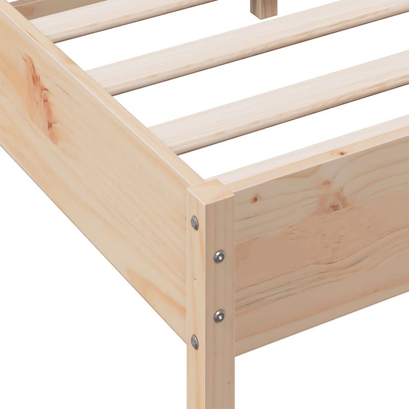 Bed Frame without Mattress 90x190 cm Solid Wood Pine