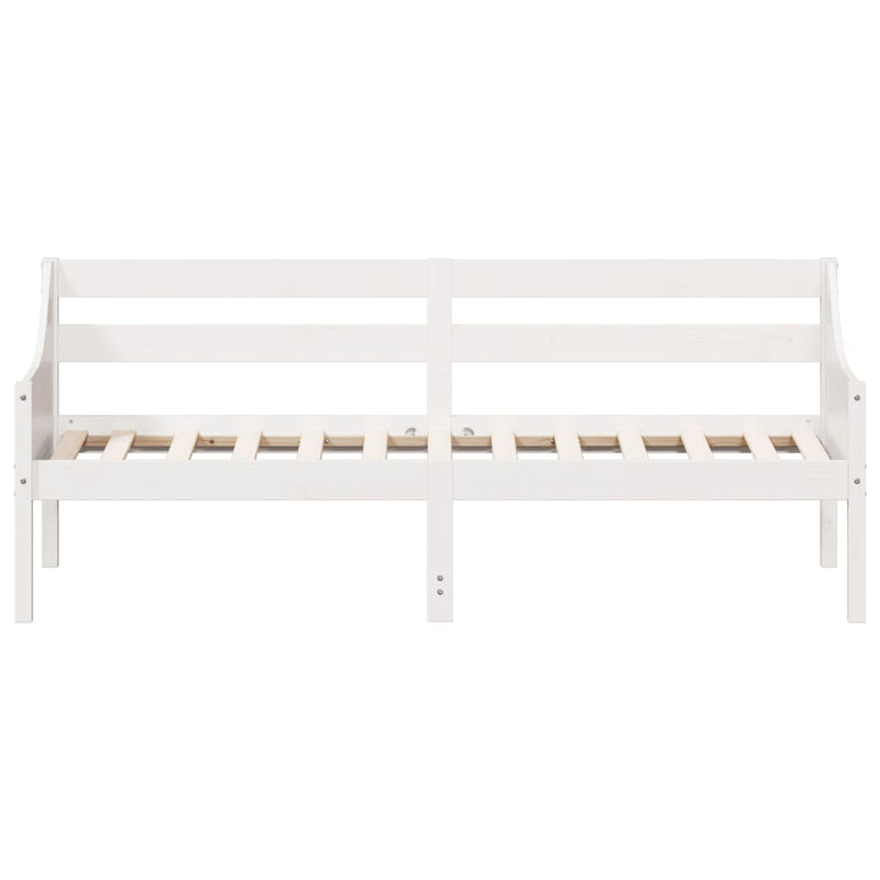 Day Bed without Mattress White 90x190 cm Solid Wood Pine