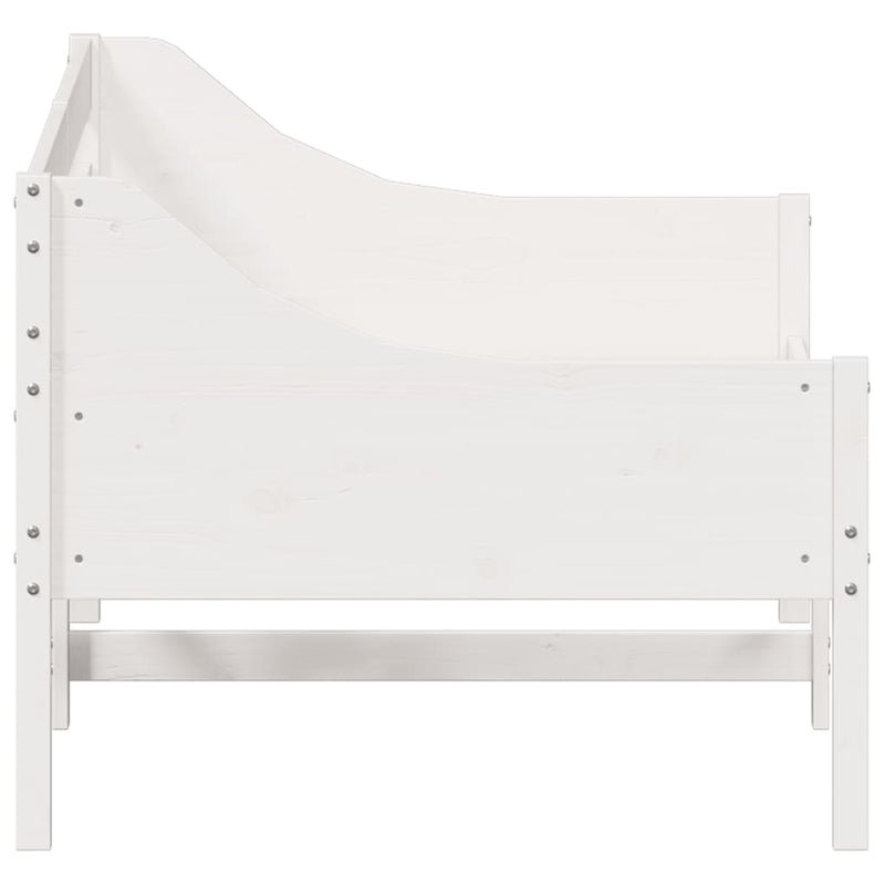 Day Bed without Mattress White 90x190 cm Solid Wood Pine