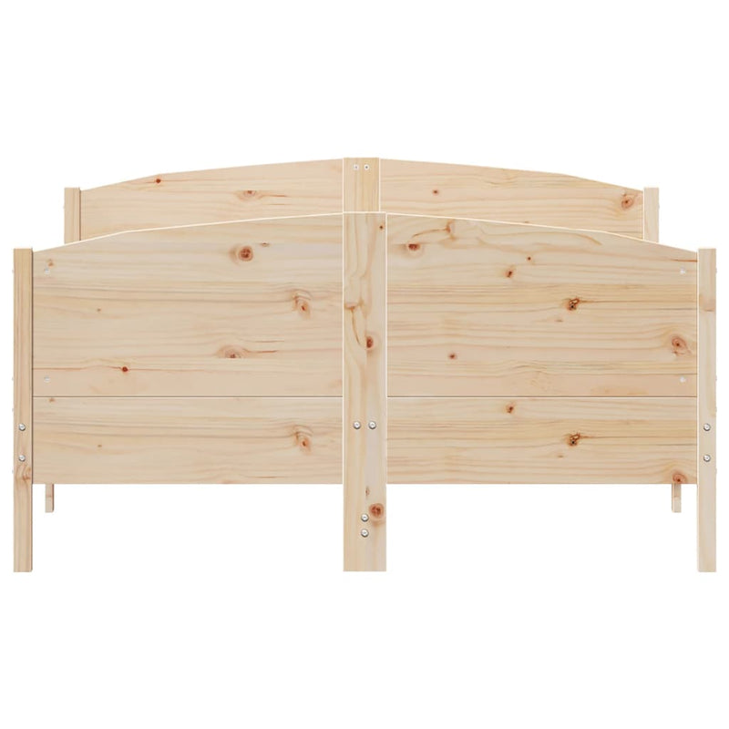 Bed Frame without Mattress 150x200 cm Solid Wood Pine