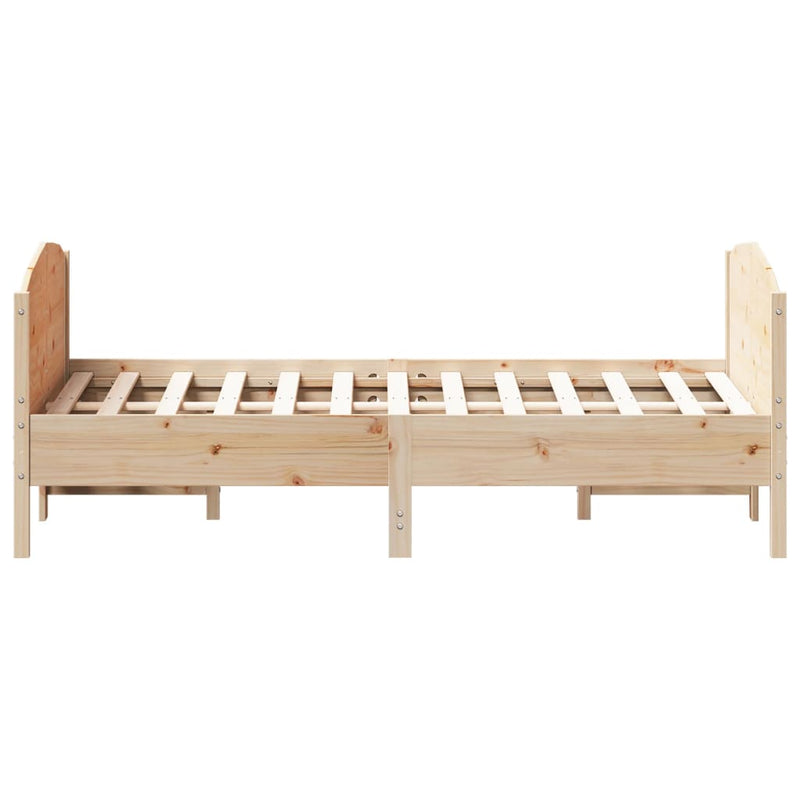 Bed Frame without Mattress 150x200 cm Solid Wood Pine