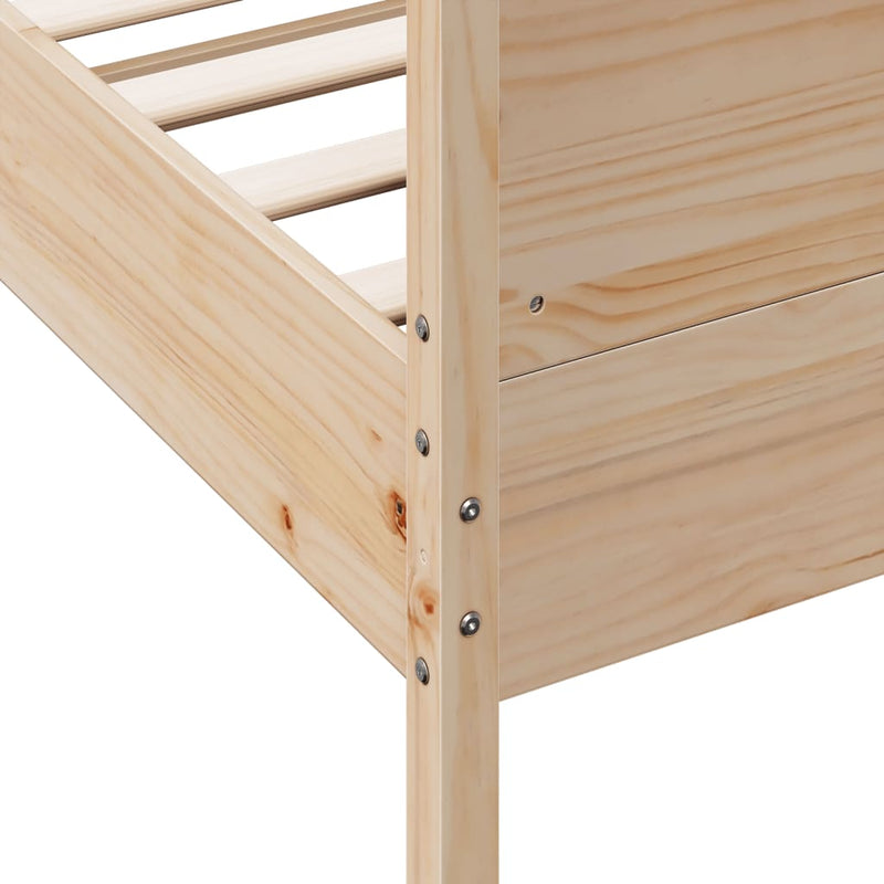 Bed Frame without Mattress 150x200 cm Solid Wood Pine