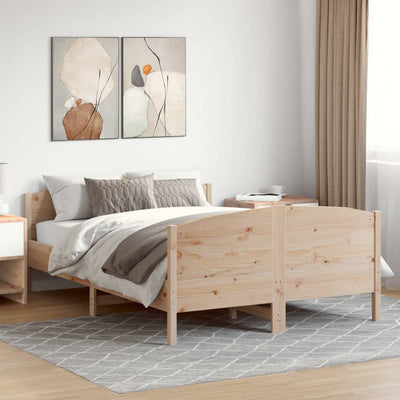 Bed Frame without Mattress 150x200 cm Solid Wood Pine