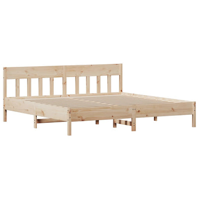 Bed Frame without Mattress 183x203 cm King Solid Wood Pine