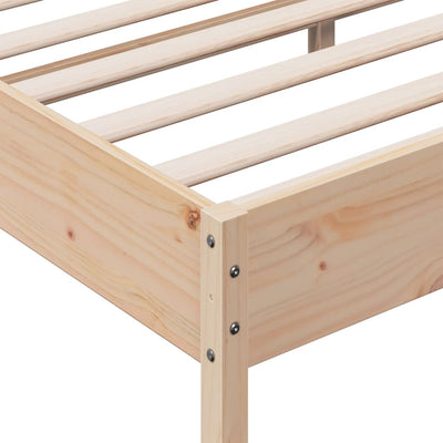 Bed Frame with Headboard 183x203 cm King Size Solid Wood Pine