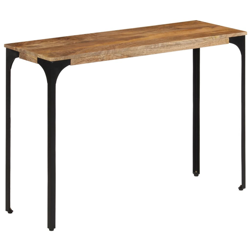 Console Table Brown 110x35x76 cm Solid Wood Mango and Iron