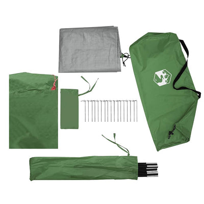 Camping Windbreak Green 366x152x152 cm Waterproof