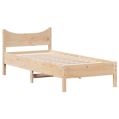 Bed Frame without Mattress 90x190 cm Solid Wood Pine