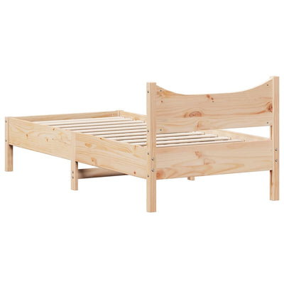 Bed Frame without Mattress 90x190 cm Solid Wood Pine