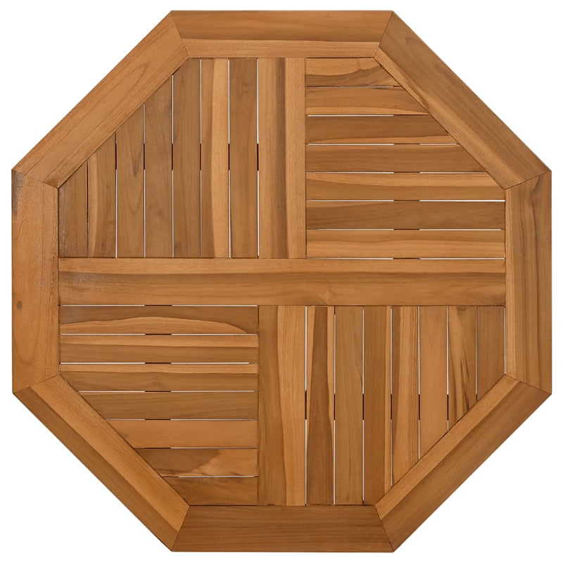 Table Top 60x60x2.5 cm Octagonal Solid Wood Teak