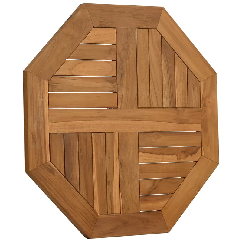 Table Top 60x60x2.5 cm Octagonal Solid Wood Teak