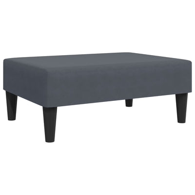 2-Seater Sofa Bed with Footstool Dark Grey Velvet