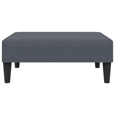 2-Seater Sofa Bed with Footstool Dark Grey Velvet