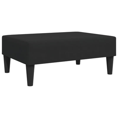 2-Seater Sofa Bed with Footstool Black Velvet