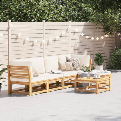 6 Piece Garden Lounge Set with Cushions Solid Wood Acacia