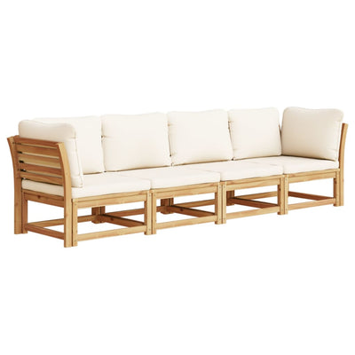 4 Piece Garden Lounge Set with Cushions Solid Wood Acacia