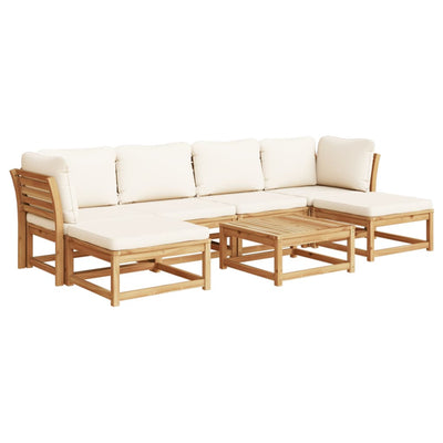 7 Piece Garden Lounge Set with Cushions Solid Wood Acacia