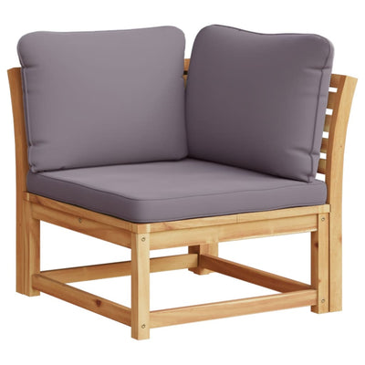 4 Piece Garden Lounge Set with Cushions Solid Wood Acacia