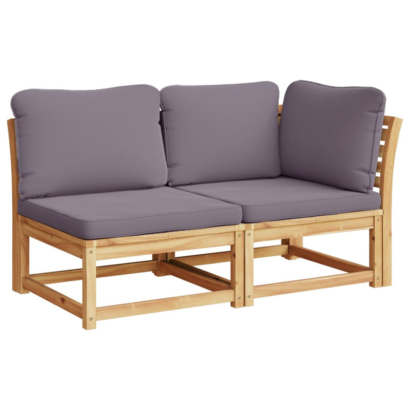 4 Piece Garden Lounge Set with Cushions Solid Wood Acacia